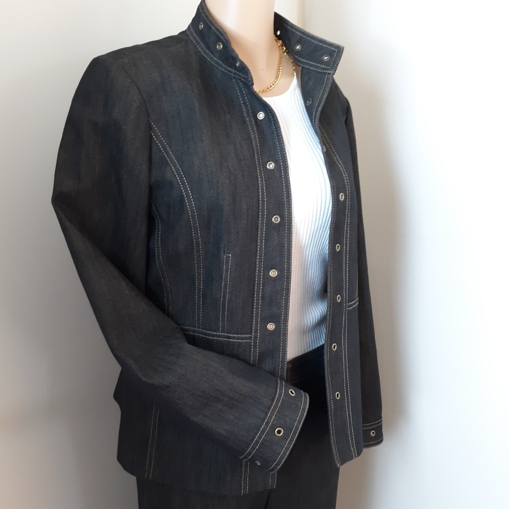 Ladies Dark Mocha Fully-Lined Kasper Petite Suit
